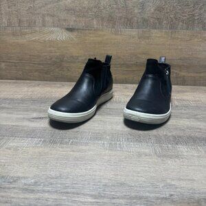 Ecco Soft Classic Black Suede/Leather Bootie Women's Size EU 37